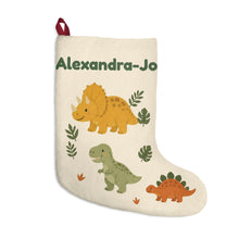 Load image into Gallery viewer, Personalized Dino Name Christmas Stocking