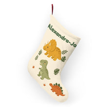Load image into Gallery viewer, Personalized Dino Name Christmas Stocking
