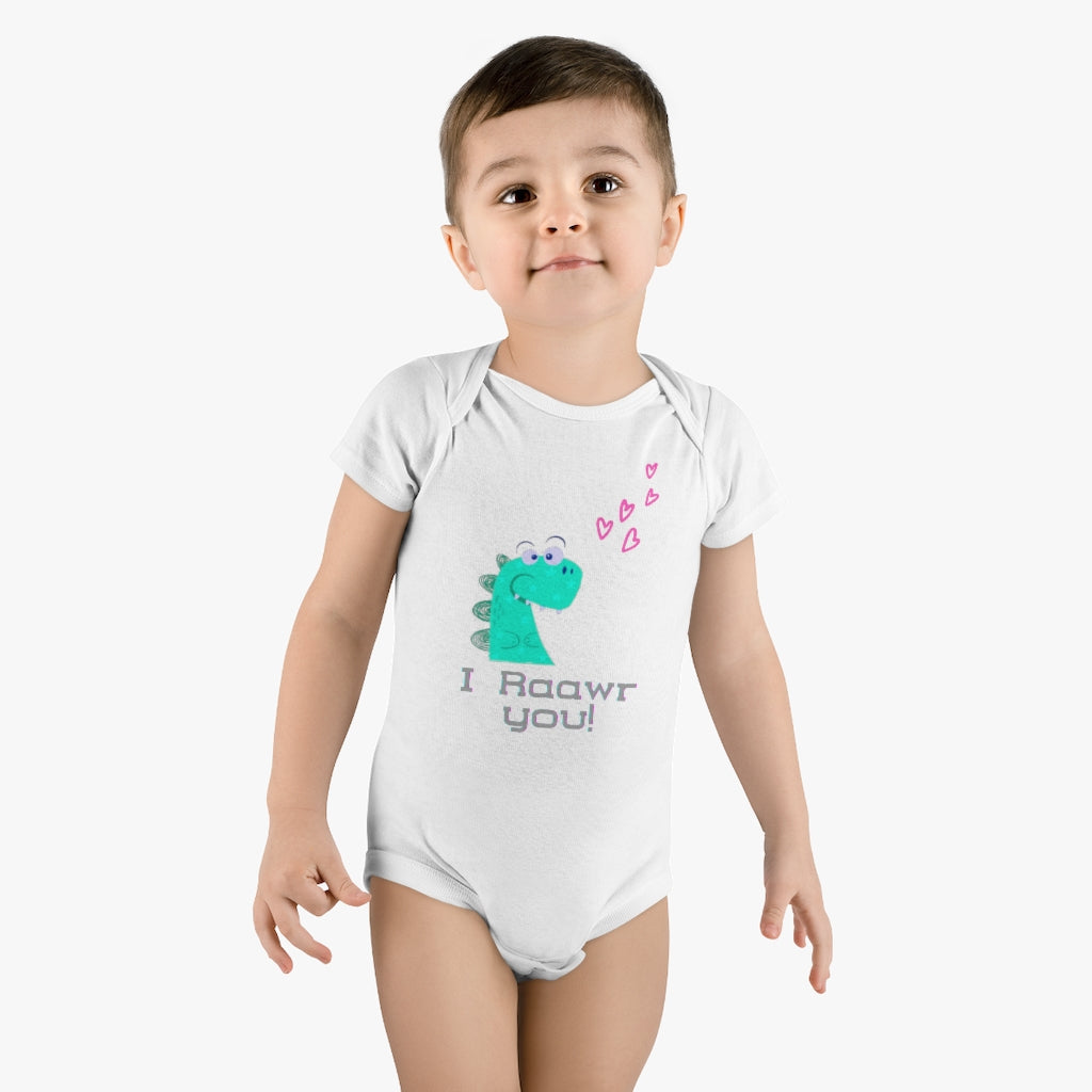 Dino Organic Baby Bodysuit